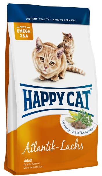 Happy Cat (Хэппи Кэт) Supreme Fit & Well Adult Atlantik Lachs. Сухой корм для взрослых кошек с атлантическим лососем, 0,300 кг